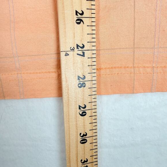 Jos A Bank Leadbetter Golf Polo Shirt Peach Grid Pattern On Course Apparel Golf - Picture 5 of 5